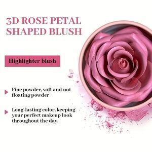 3D Rose Petal Shaped Blush - Pink